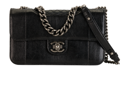 Edge Flap Bag, &pound;2,200, Handbags, Black, Leather, Front view